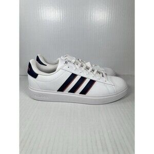 Size 9 Adidas Grand Court 2.0 Men's Athletic Shoes White Navy Casual Sneakers